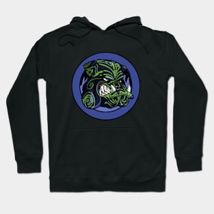 Francky the Bulldog in Maori warrior mode Hoodie